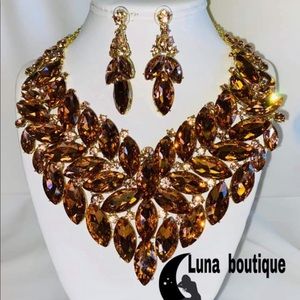 Statement Necklace And Earrings Set